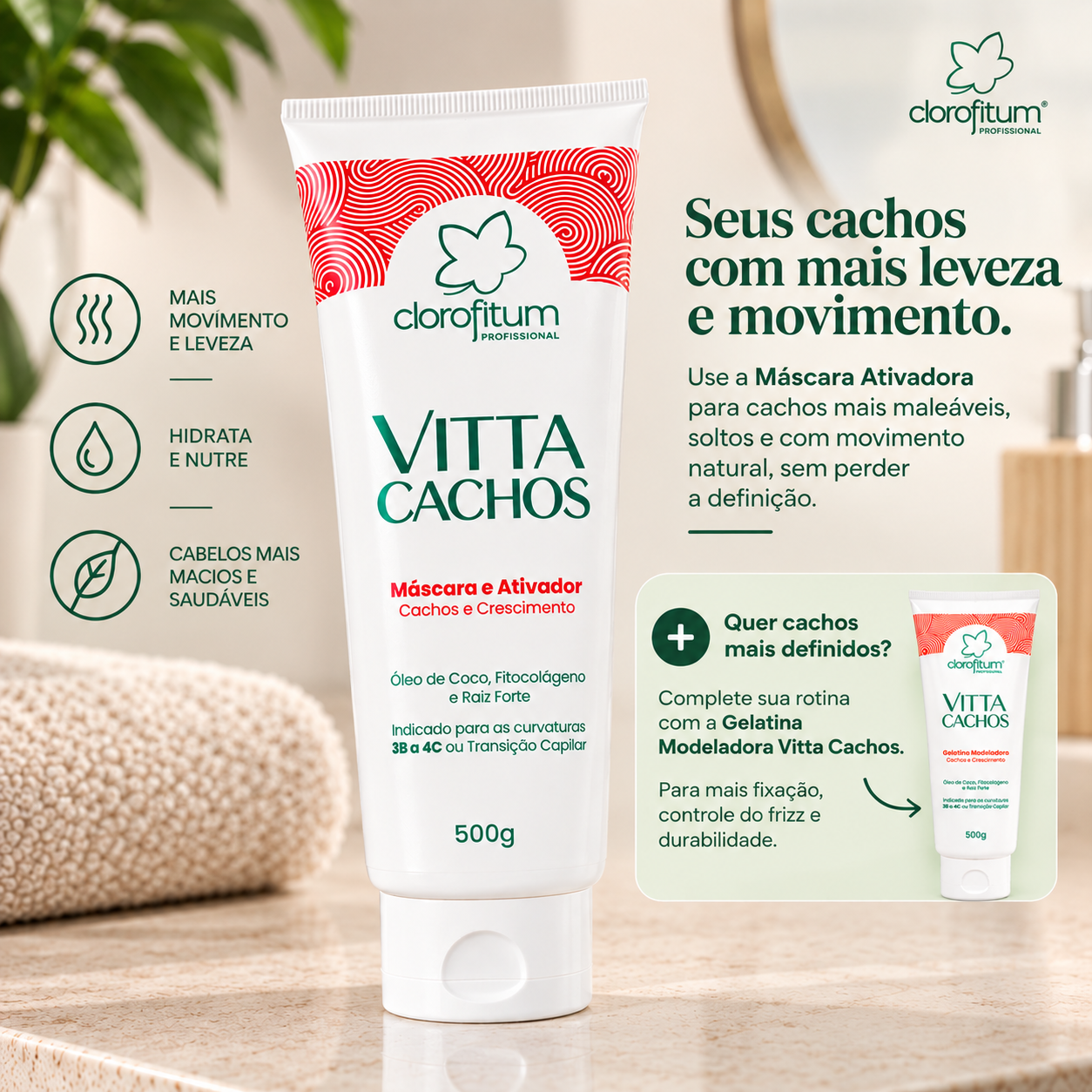 Vitta Cachos leveza e movimento